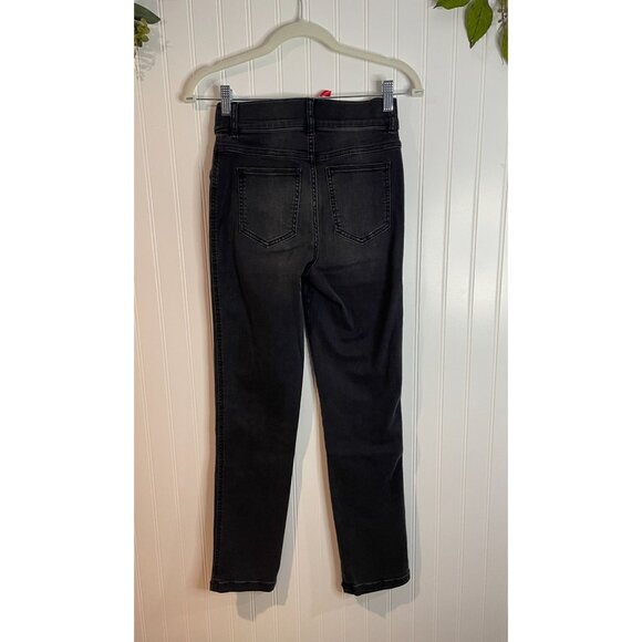 Spanx The Perfect Vintage Straight Ankle Jeans XS Black Stretch Cotton Blend Was - Picture 6 of 14